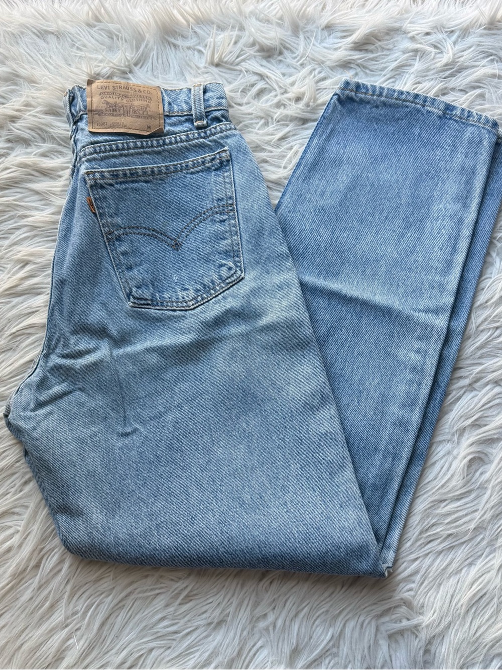 Vintage 90s Levi’s 960 Jeans 10 M Orange Tab USA High Rise Loose Straight